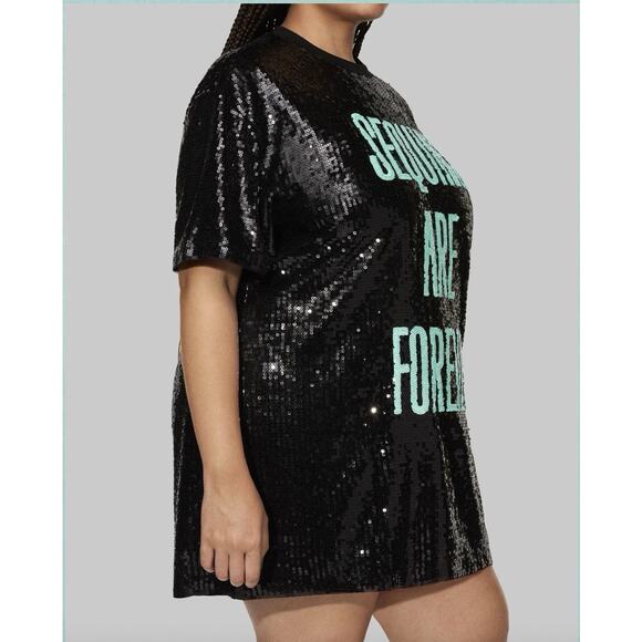 Taylor Swift Size YM Sequins Are Forever Shirt Dress The Life Of A Showgirl - Picture 3 of 8